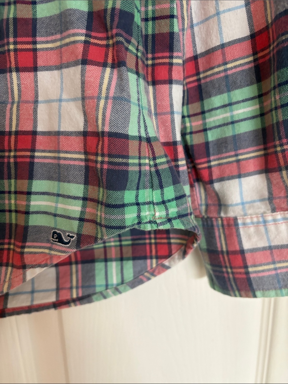 Vineyard Vines Plaid Button-Down Shirt in Green & Red - Picture 2 of 5